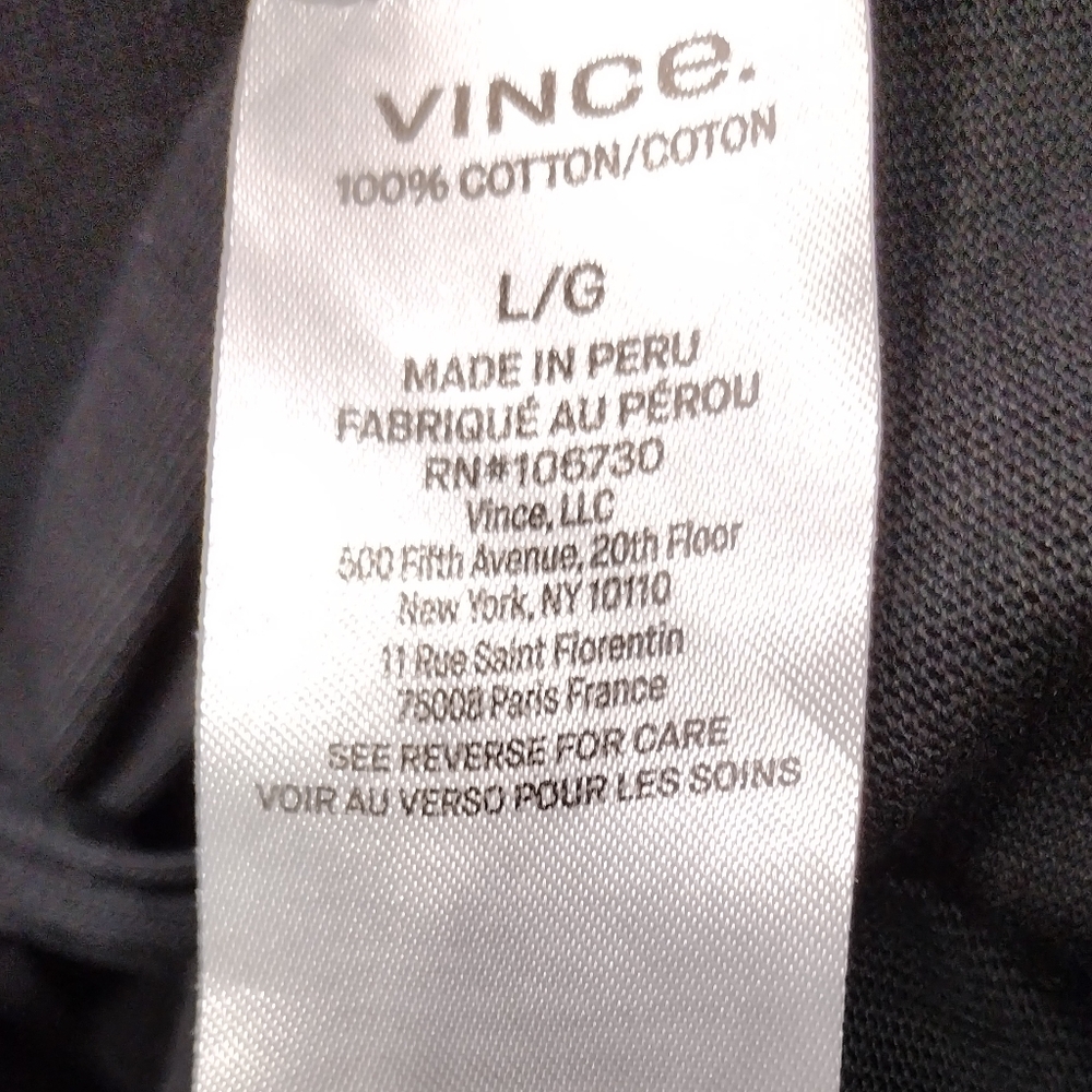 Vince Tie Waist Casual Dress Women's L Black Comfy Minimalist Vacation Office - Picture 8 of 9